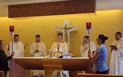 Celebración de Corpus Christi en la sede de la Conferencia del Episcopado Mexicano